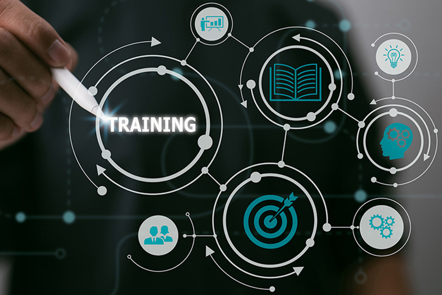 Digital trainings and workshop stock image.