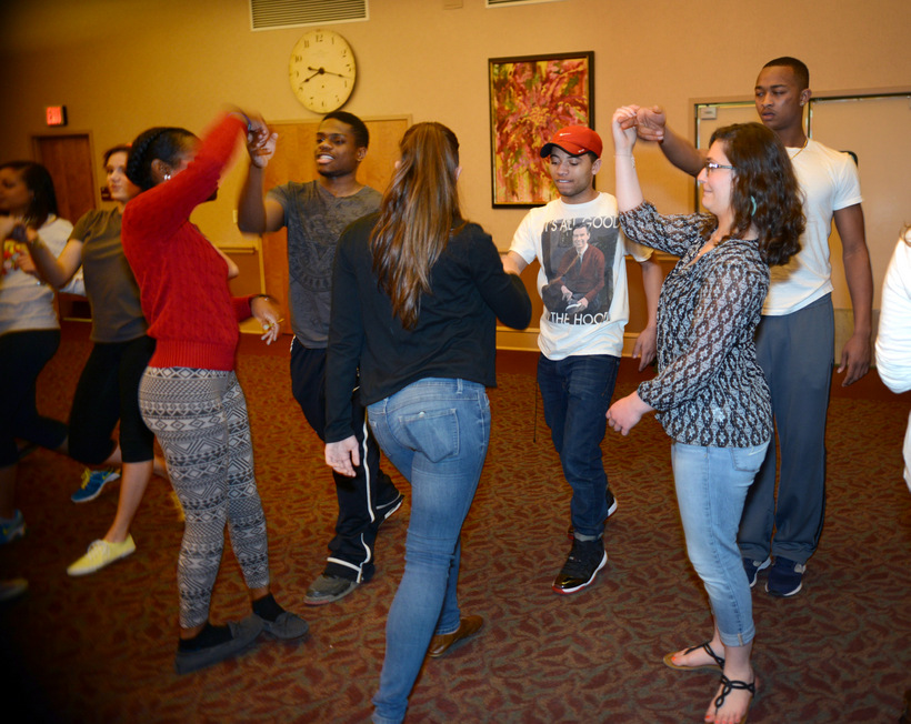 Students participating in an activity at the Gender and Women's Studies Forum