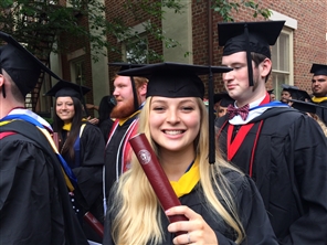 student at graduation