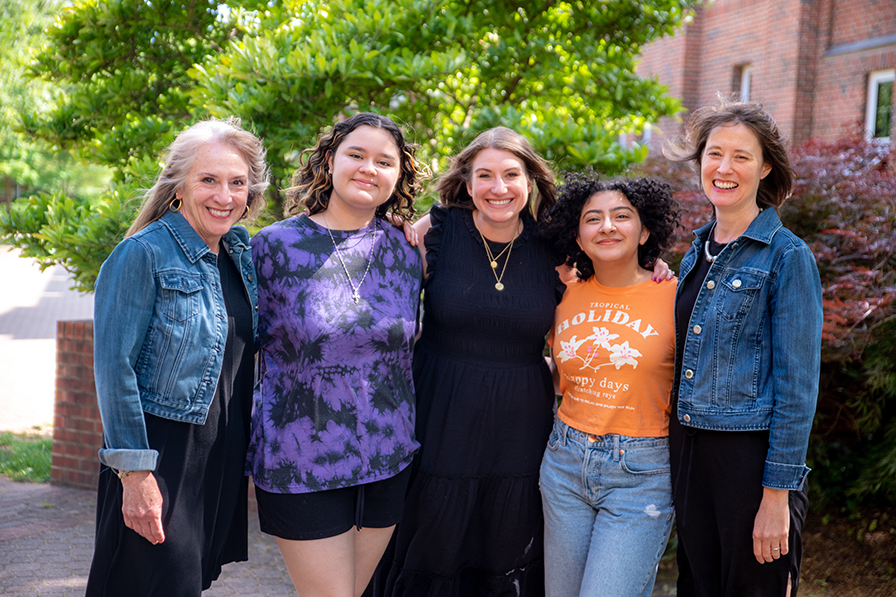 Lisa Stoneman with students that are part of Bridges program