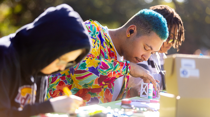 students on the back quad