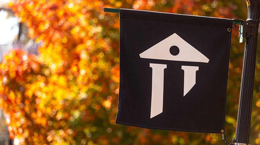 flag on campus