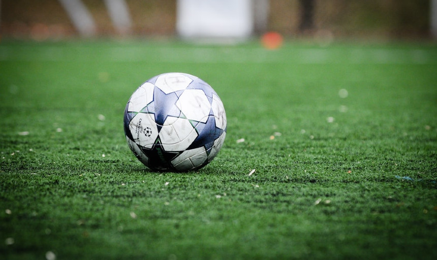 soccer ball on field 