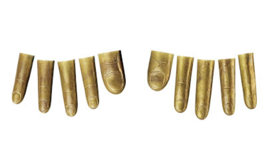 King Tut's gold fingers