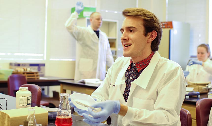 andrew march in a lab