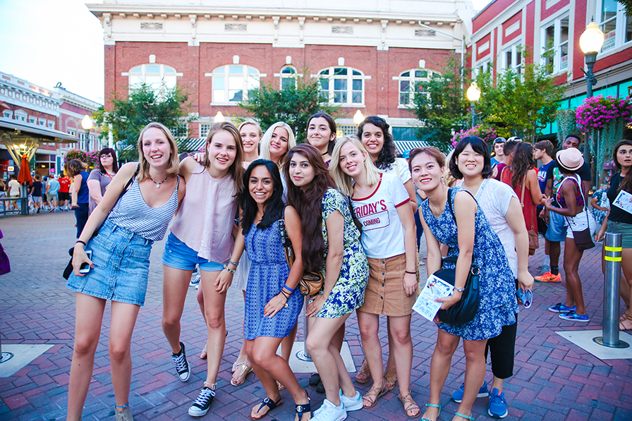 international students in downtown Roanoke