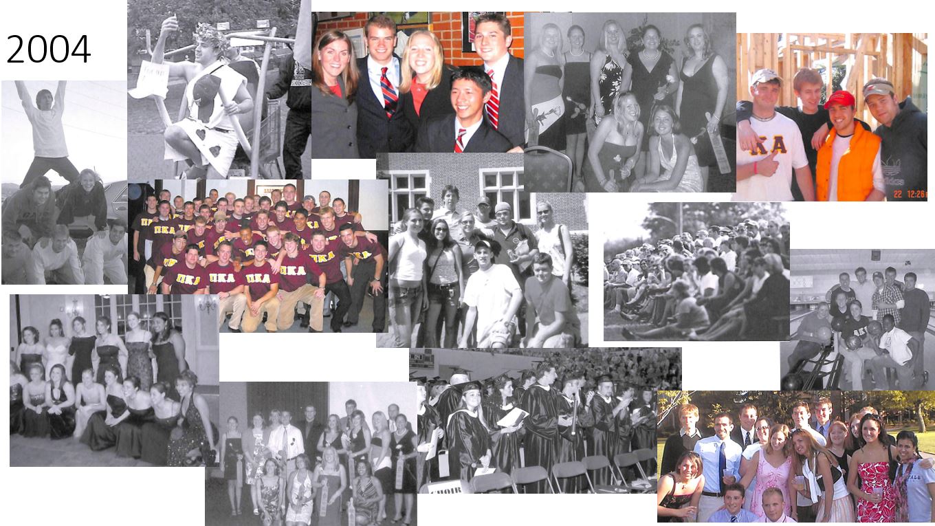 Images from the Class of 2004 yearbook