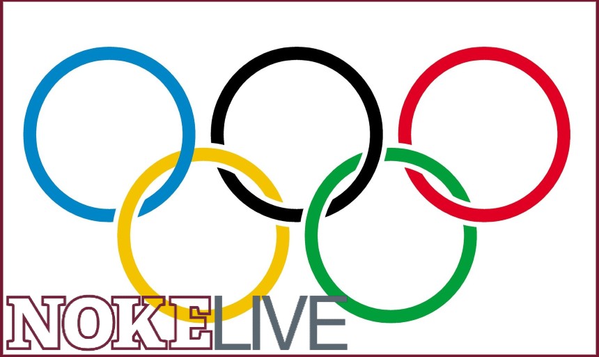 An Image of the Olympic Rings with text reading "NOKELive"