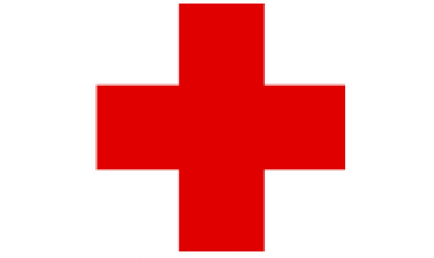 the logo for the red cross