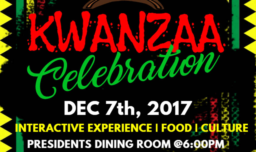 Poster advertising a Kwanzaa celebration