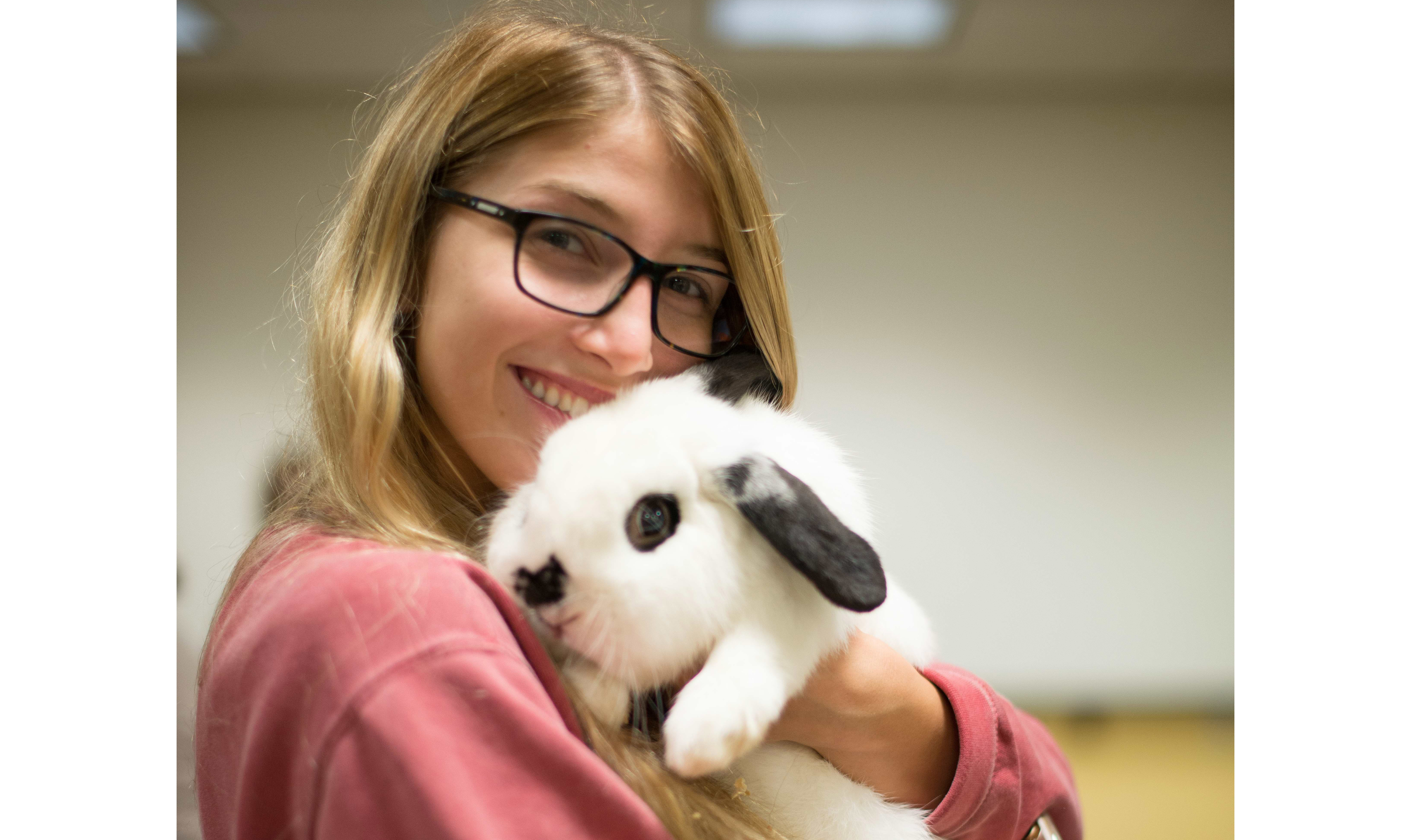 girl with bunny