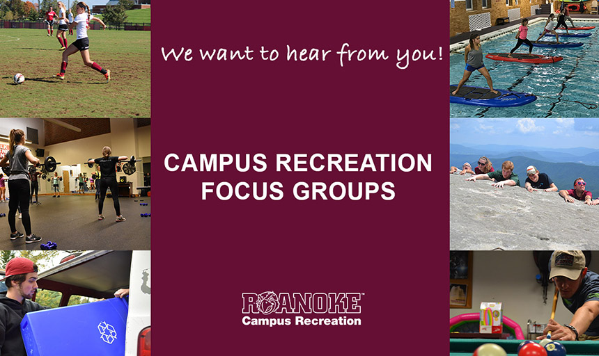 campus recreation department seeking a focus group