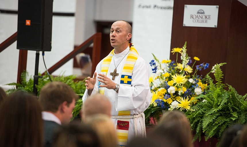 Chaplain Bowen at Baccalaureate