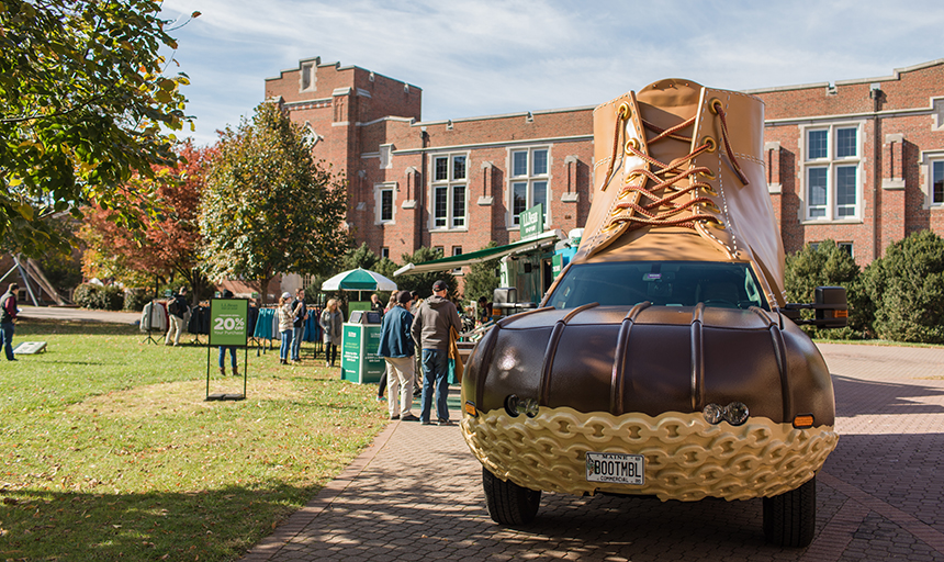 photo of bootmobile on back quad