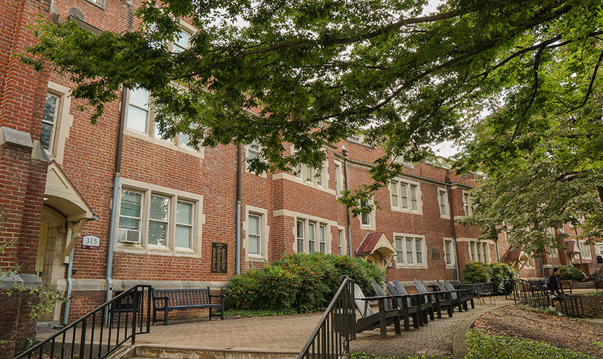 Wells dorms on campus 