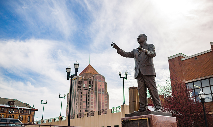 MLK statue in downtown Roanoke