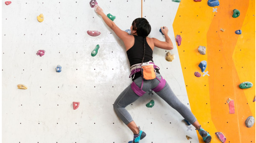 rock climbing wall