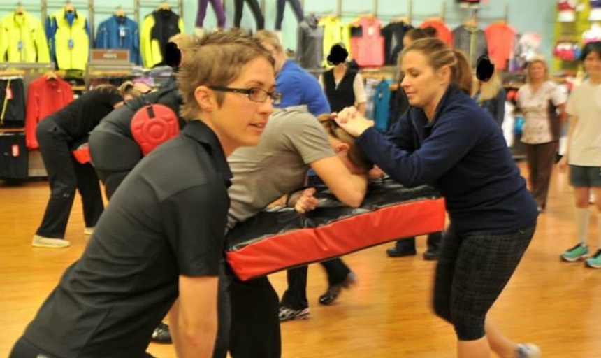 Capt. Boswell pictured during a self-defense class