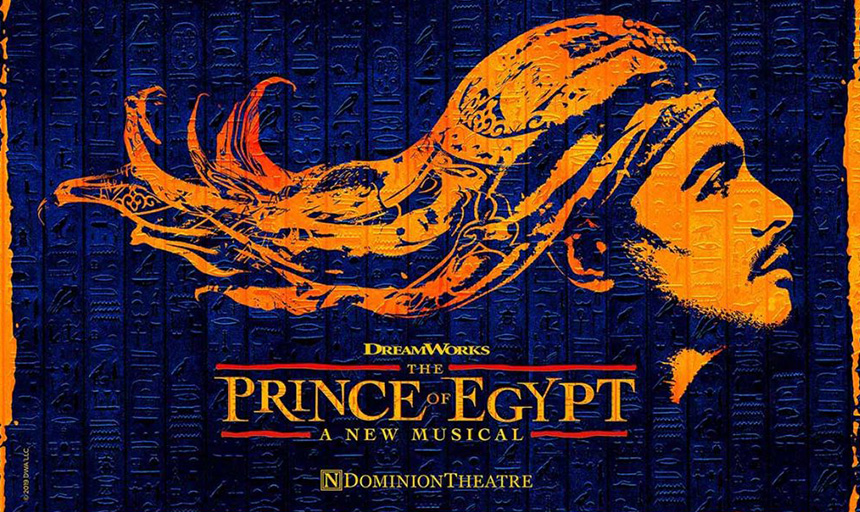 movie poster featuring a drawing of a male character and the words: The Prince of Egypt