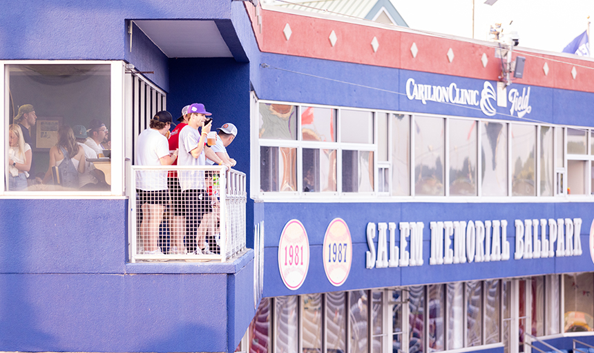 students at Salem red sox memorial field 