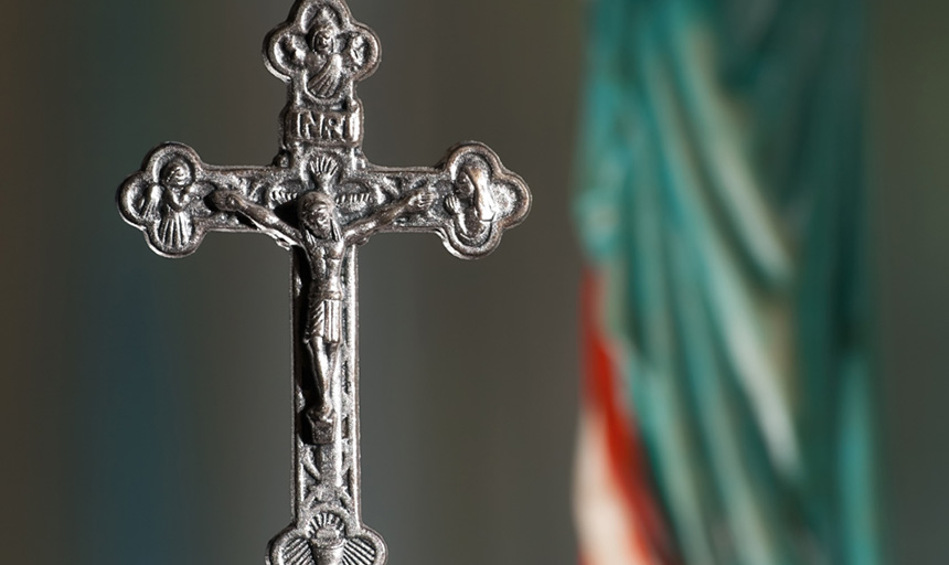 image of a rosary cross