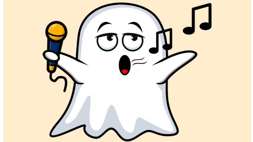 Halloween Ghost with Microphone