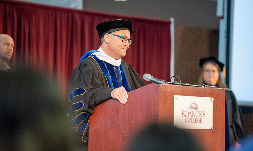 President Sushok speaking