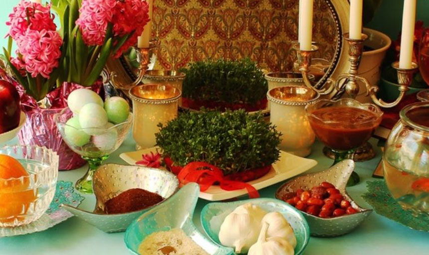 traditional table for Persian new year