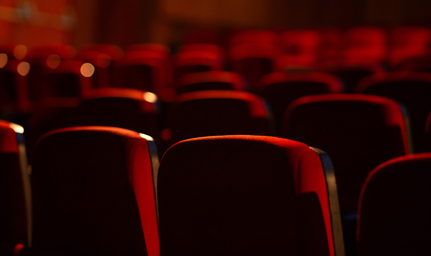 Rows of theater seats