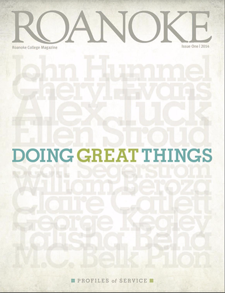 Roanoke college magazine cover 2014