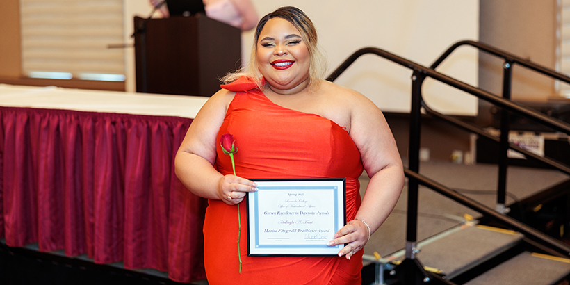 Makayla Trent ’23 received the Maxine Fitzgerald Trailblazer Award.
