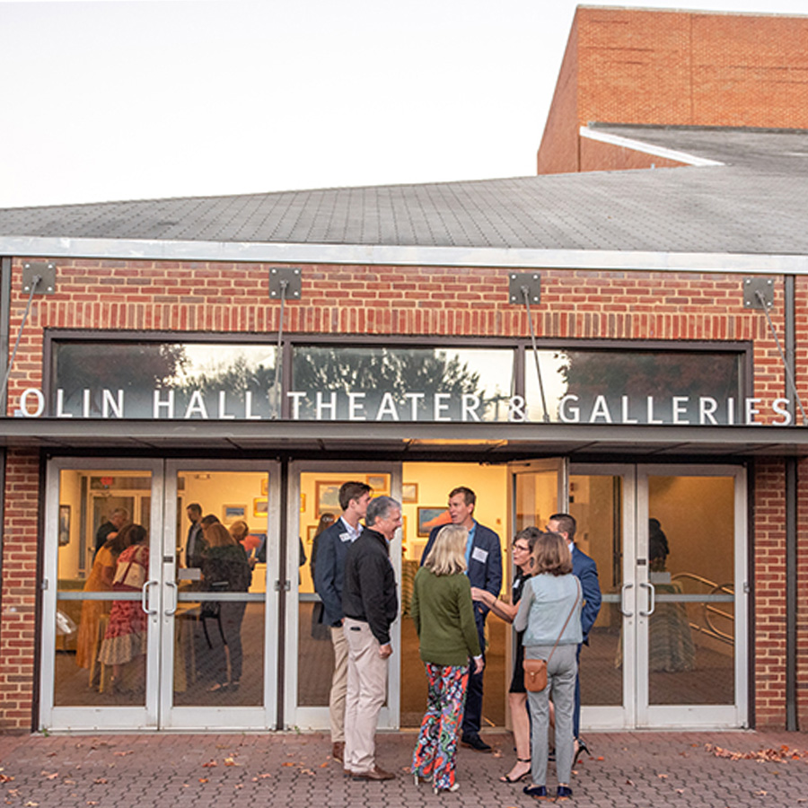 Front of Olin Hall theater building