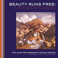 cover of exhibition booklet reads Beauty Runs Free: a Rooted Rhapsody