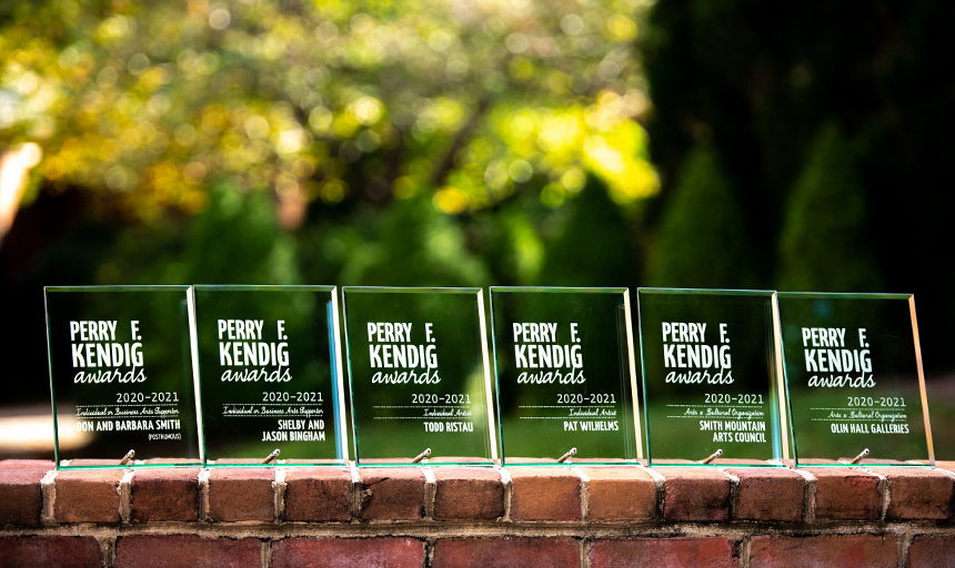 Kendig Award plaques from prior years