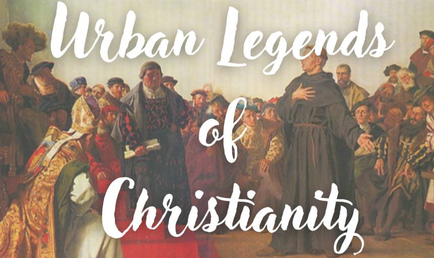 Title reading "Urban legends ok christanity"