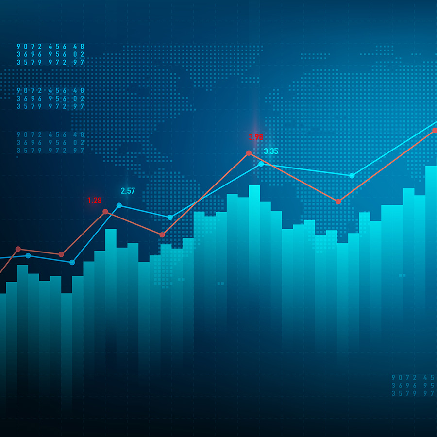 Illustration of charts and numbers