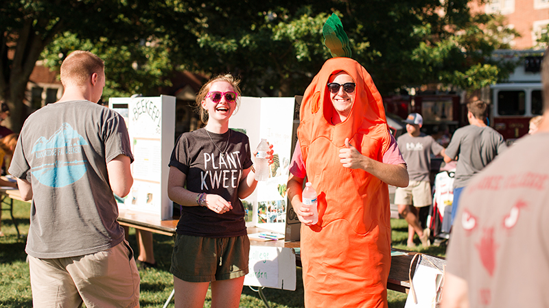 a student dressed as a carrot
