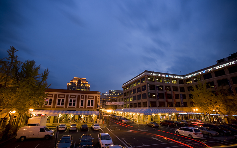 Downtown Roanoke at night