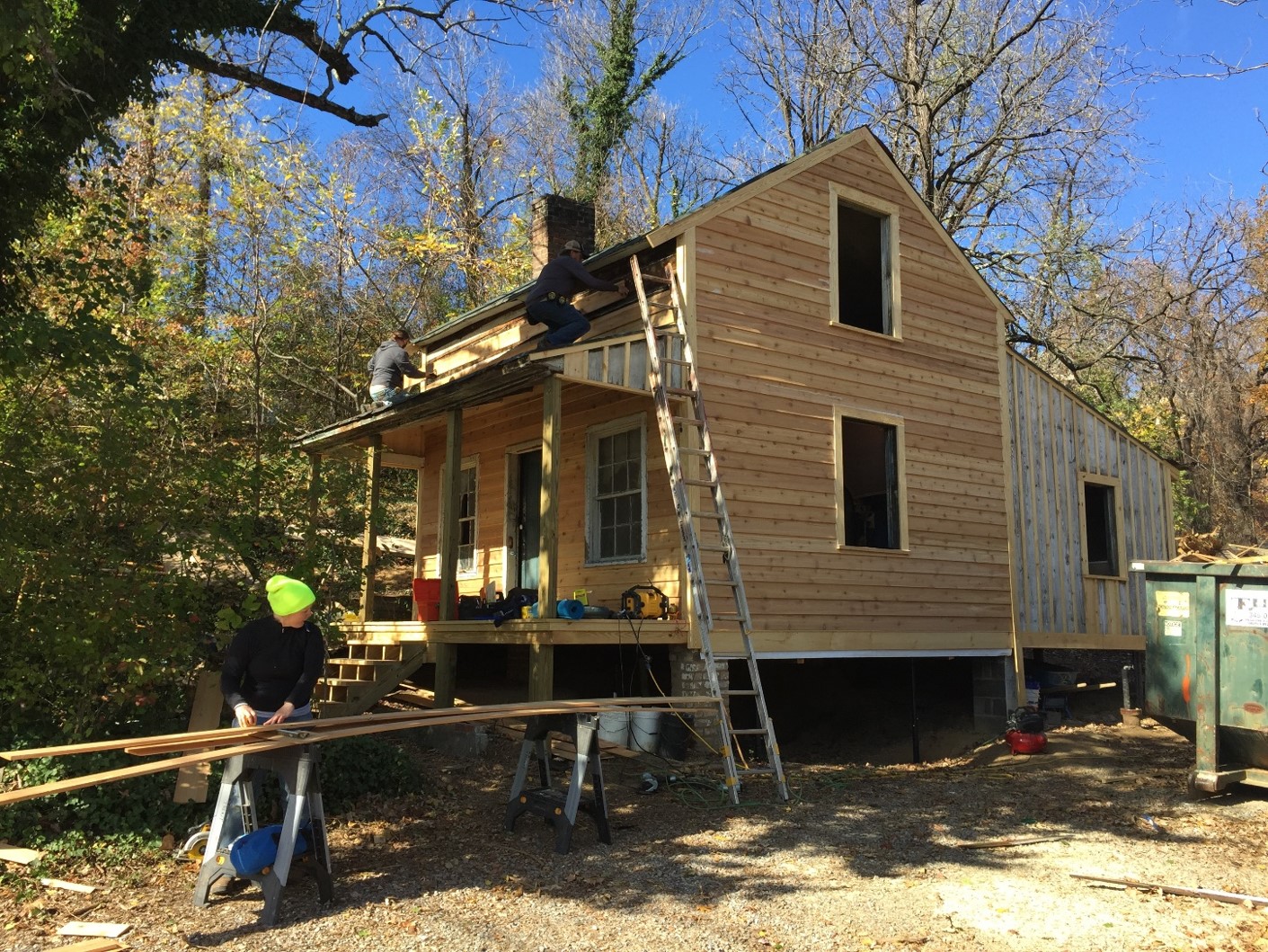 Clay Street House during renovations.